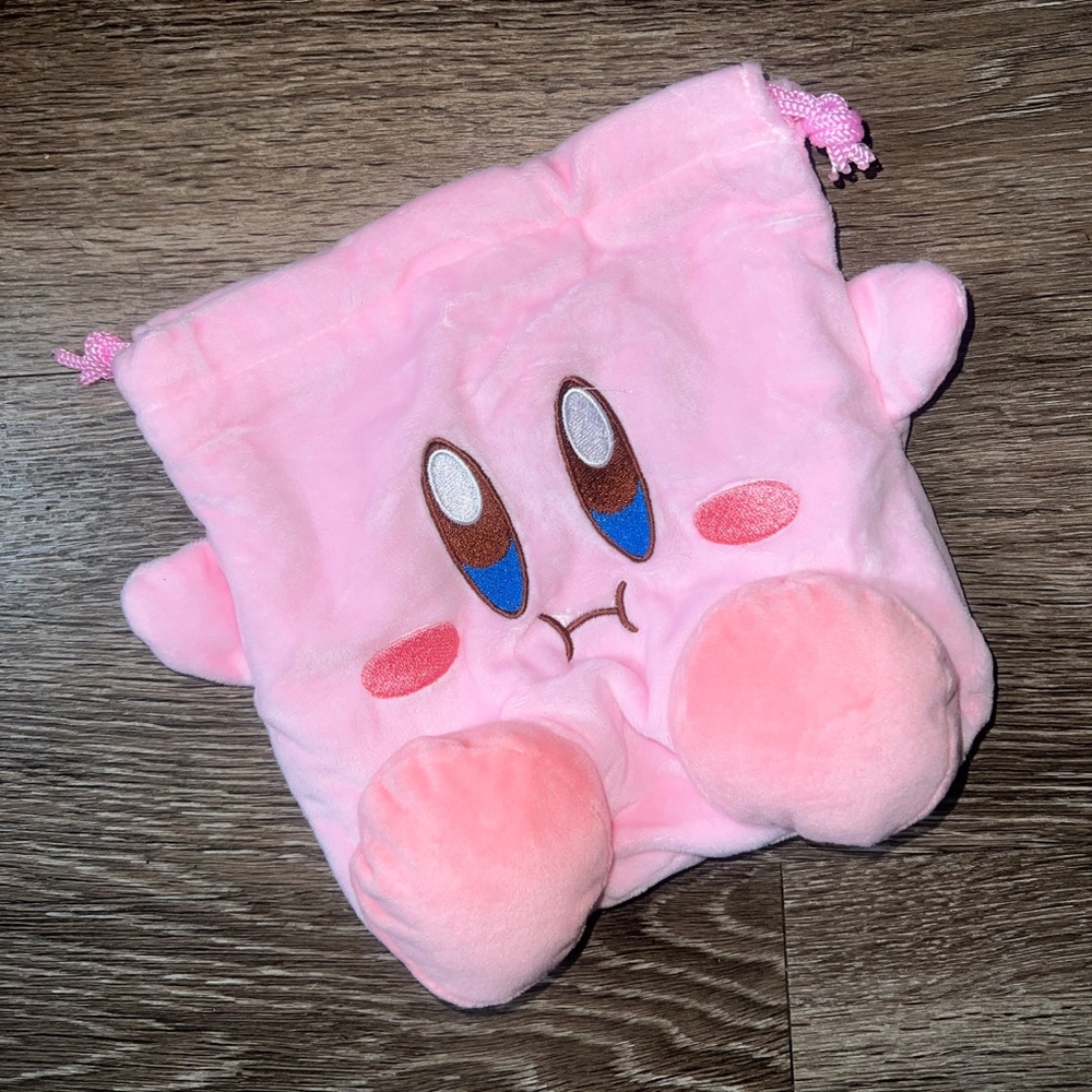 Kawaii Kirby Plush Cosmetic Bag